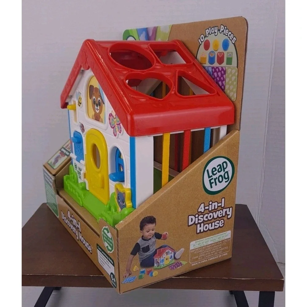 LeapFrog 4-in-1‎ Discovery House Learning Toy Interactive Lights Sounds NEW